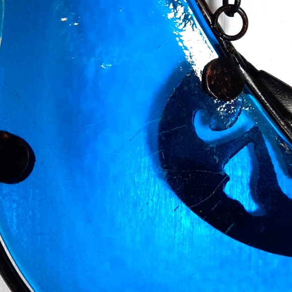 Bird Garden Bell Suncatcher Blue Feather Outdoor Garden Yard Art Accent **As Is* - Picture 7 of 9